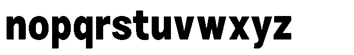 Zendory Black Narrow Condensed Font LOWERCASE