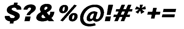 Zendory Black Narrow Expanded Oblique Font OTHER CHARS