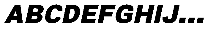 Zendory Black Narrow Expanded Oblique Font UPPERCASE