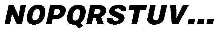Zendory Black Narrow Expanded Oblique Font UPPERCASE