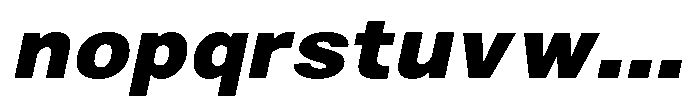 Zendory Black Narrow Expanded Oblique Font LOWERCASE