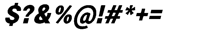 Zendory Black Narrow Italic Font OTHER CHARS