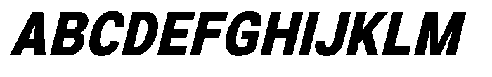 Zendory Black Narrow Italic Font UPPERCASE