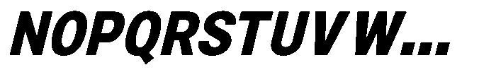 Zendory Black Narrow Italic Font UPPERCASE