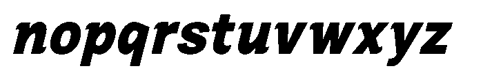 Zendory Black Narrow Italic Font LOWERCASE
