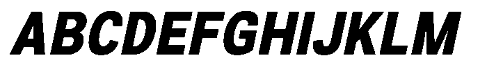 Zendory Black Narrow Oblique Font UPPERCASE