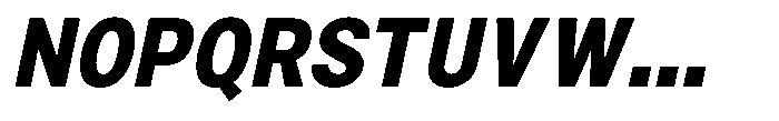 Zendory Black Narrow Oblique Font UPPERCASE