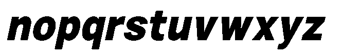 Zendory Black Narrow Oblique Font LOWERCASE