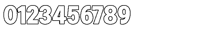 Zendory Black Narrow Outline Font OTHER CHARS