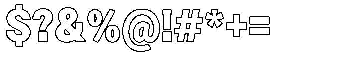 Zendory Black Narrow Outline Font OTHER CHARS