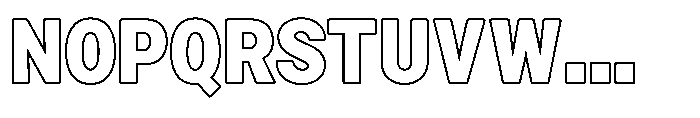 Zendory Black Narrow Outline Font UPPERCASE