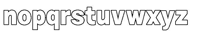 Zendory Black Narrow Outline Font LOWERCASE