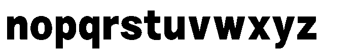 Zendory Black Narrow Font LOWERCASE