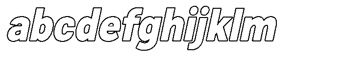 Zendory Black Oblique Narrow Outline FONT