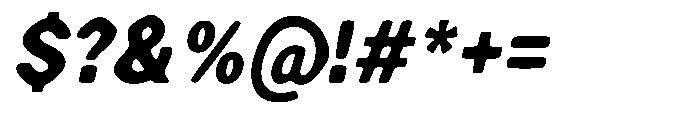 Zendory Black Oblique Narrow Smooth Font OTHER CHARS