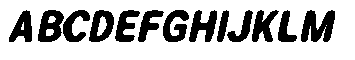 Zendory Black Oblique Narrow Smooth Font UPPERCASE