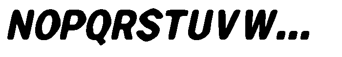Zendory Black Oblique Narrow Smooth Font UPPERCASE