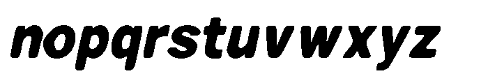 Zendory Black Oblique Narrow Smooth Font LOWERCASE