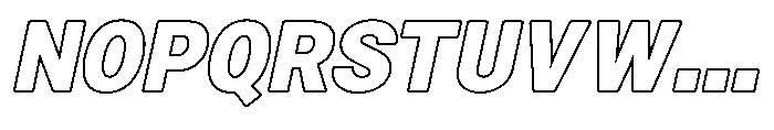 Zendory Black Oblique Outline Font UPPERCASE