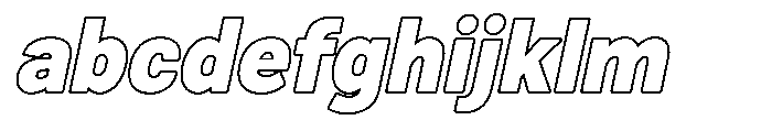 Zendory Black Oblique Outline FONT