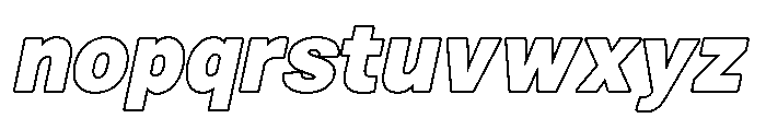 Zendory Black Oblique Outline Font LOWERCASE