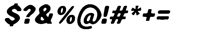 Zendory Black Oblique Smooth Font OTHER CHARS
