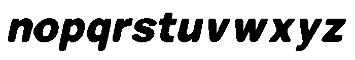 Zendory Black Oblique Smooth Font LOWERCASE