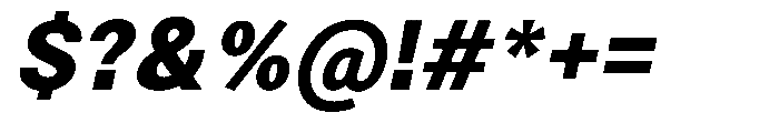 Zendory Black Oblique Font OTHER CHARS