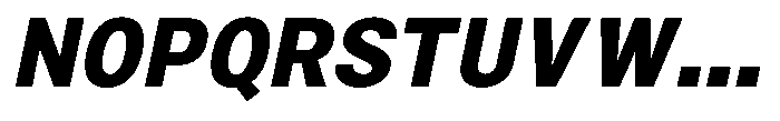 Zendory Black Oblique Font UPPERCASE