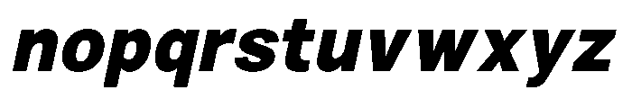 Zendory Black Oblique Font LOWERCASE