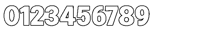 Zendory Black Outline Font OTHER CHARS