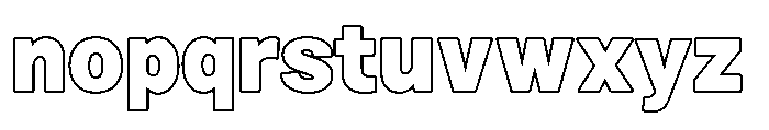 Zendory Black Outline Font LOWERCASE