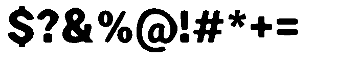 Zendory Black Smooth Font OTHER CHARS
