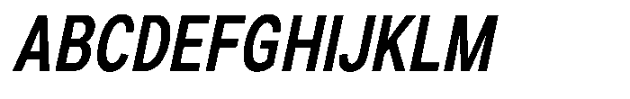 Zendory Bold Condensed Italic Font UPPERCASE