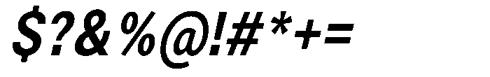 Zendory Bold Condensed Narrow Italic Font OTHER CHARS