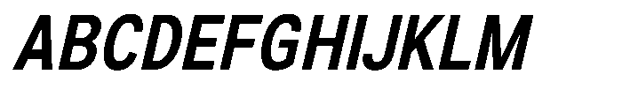 Zendory Bold Condensed Narrow Italic Font UPPERCASE
