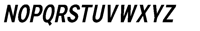Zendory Bold Condensed Oblique Font UPPERCASE