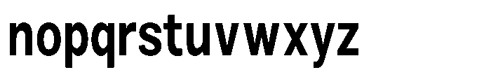Zendory Bold Condensed Font LOWERCASE