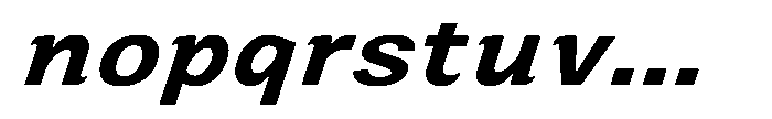 Zendory Bold Expanded Italic Font LOWERCASE