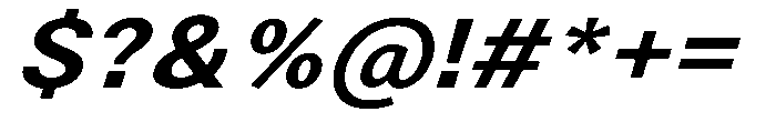 Zendory Bold Expanded Narrow Italic Font OTHER CHARS