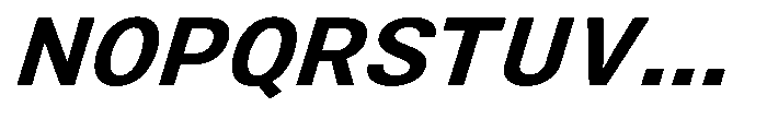 Zendory Bold Expanded Narrow Italic Font UPPERCASE