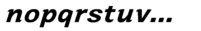Zendory Bold Expanded Narrow Italic Font LOWERCASE