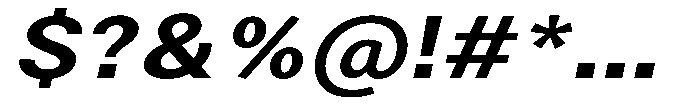 Zendory Bold Expanded Oblique Font OTHER CHARS