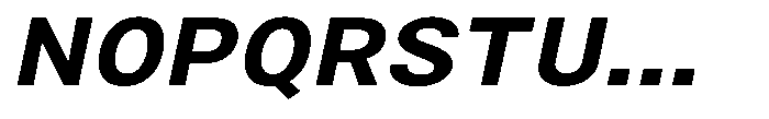 Zendory Bold Expanded Oblique Font UPPERCASE