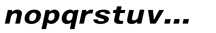 Zendory Bold Expanded Oblique Font LOWERCASE