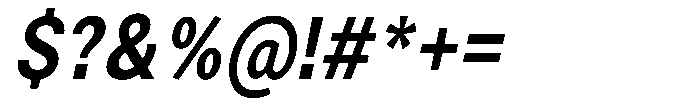 Zendory Bold Narrow Condensed Oblique Font OTHER CHARS