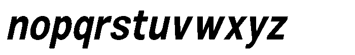 Zendory Bold Narrow Condensed Oblique Font LOWERCASE