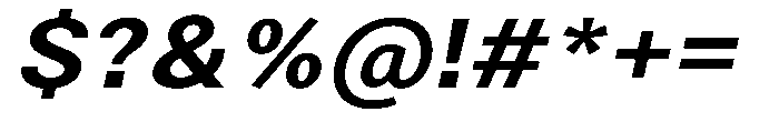 Zendory Bold Narrow Expanded Oblique Font OTHER CHARS