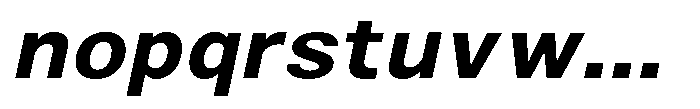 Zendory Bold Narrow Expanded Oblique Font LOWERCASE