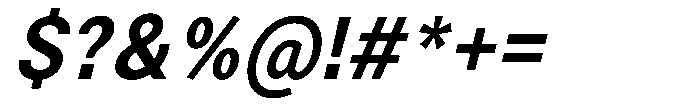 Zendory Bold Narrow Italic Font OTHER CHARS